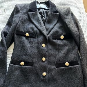 Black Tweed Express Blazer